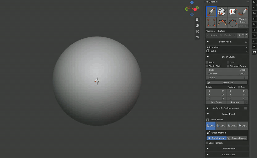 BModeller: Draw brush