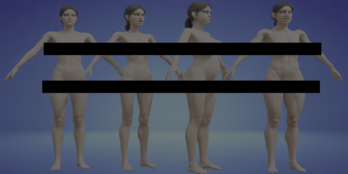Female body variations preview