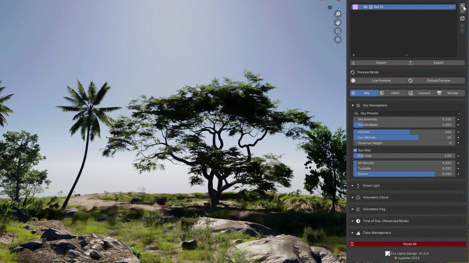 Time of Day lighting workflow