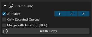 Anim Copy interface in Super Graph Editor Tools