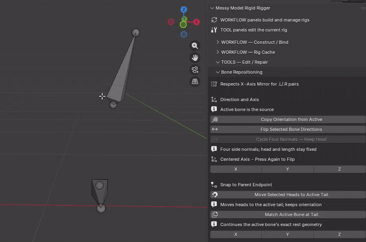 MMRR demonstration: Copy Orientation from Active