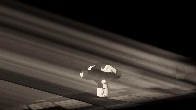 City-light windows drifting across the beam