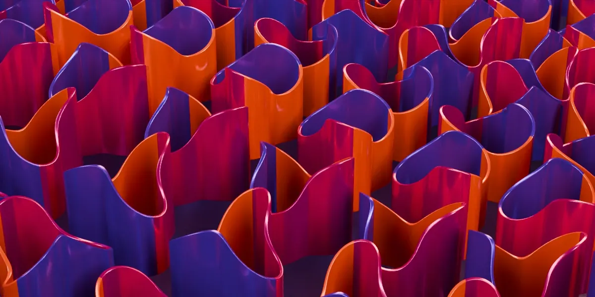 Shape. Clone. Animate. A designed ribbon source becomes an art-directed animated surface.