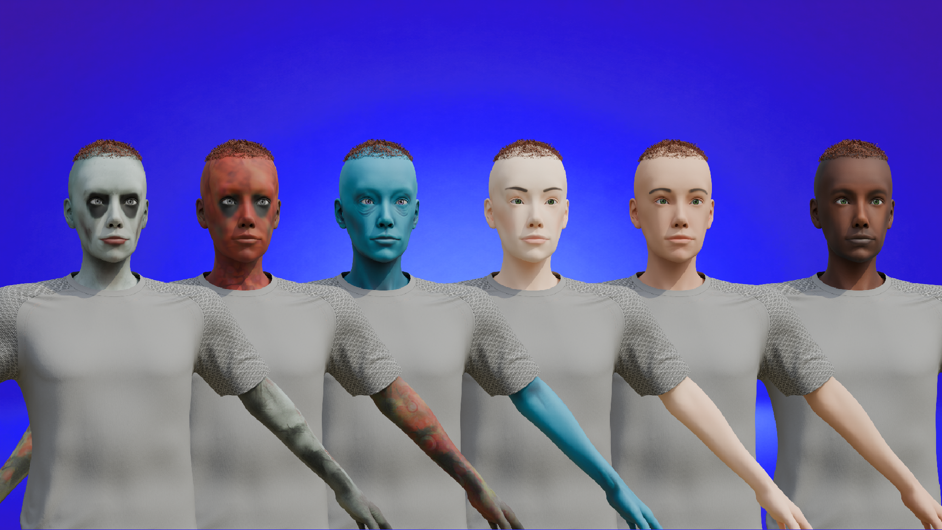 Male skin variants preview
