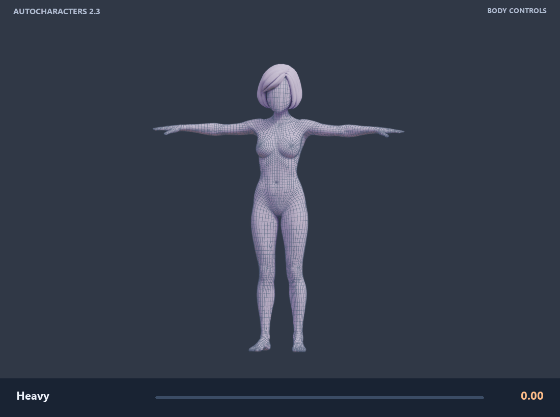 Live body controls and character geometry in Blender