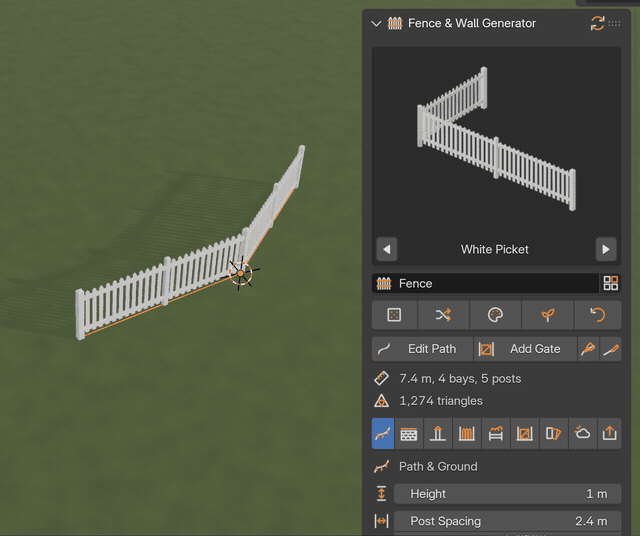 One click, then sliders