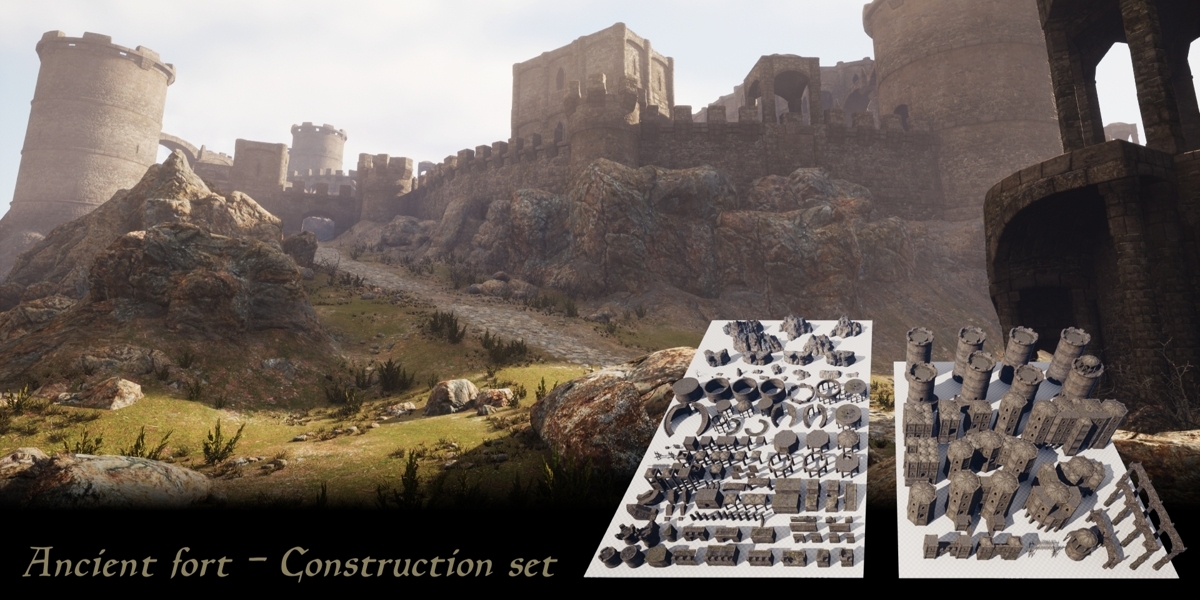 Ancient Fort – Medieval/Fantasy Construction Set
