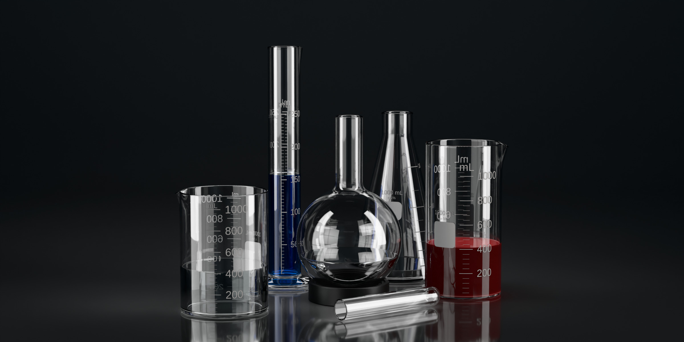 The beauty shot: dark field, five vessels, nested-dielectric optics