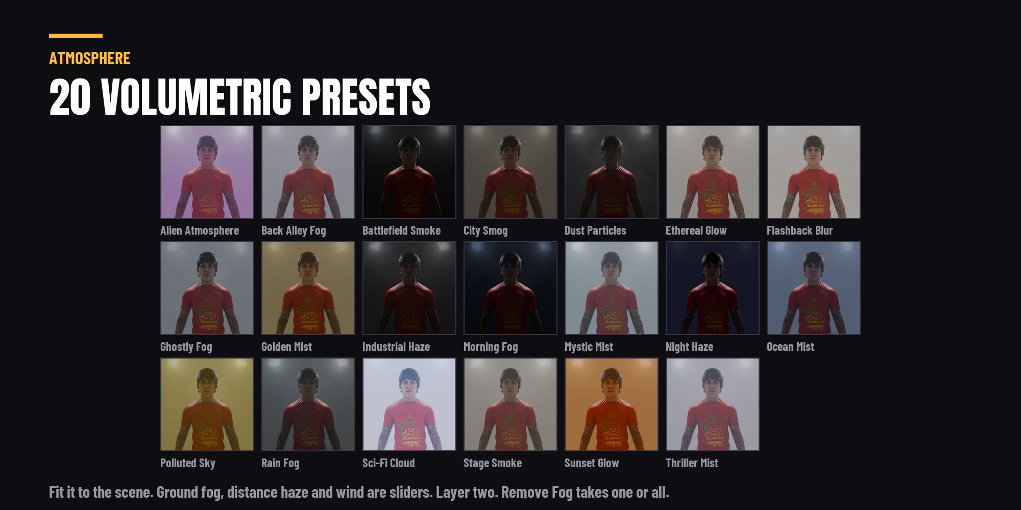 A range of volumetric atmospheres