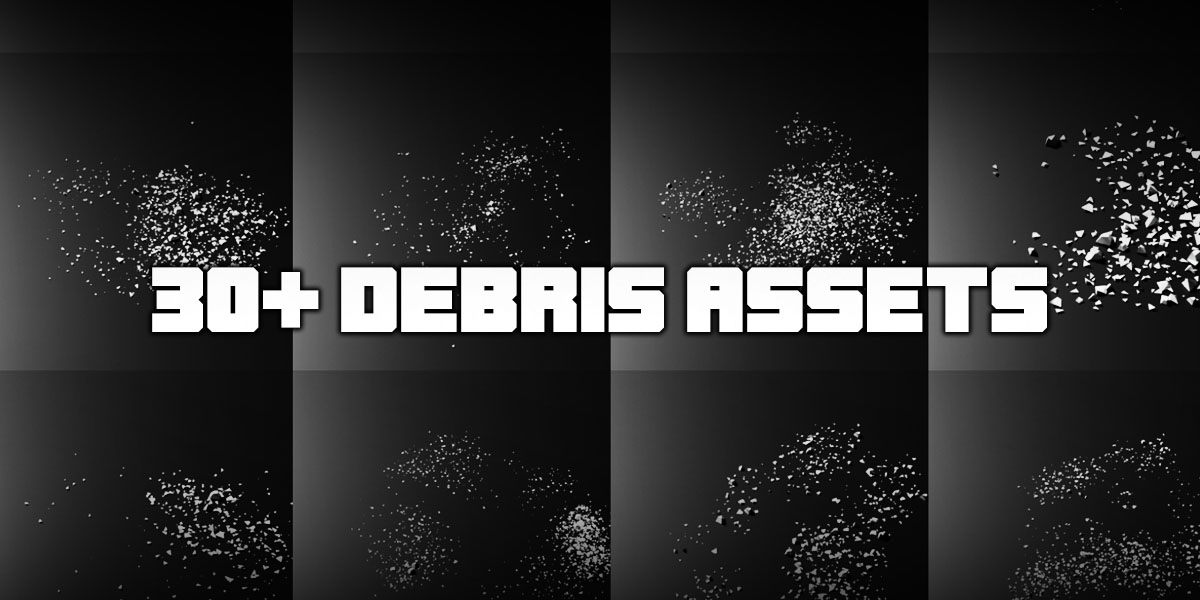 30+ bundled debris chunk assets preview