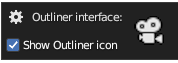 Camera icon in Outliner