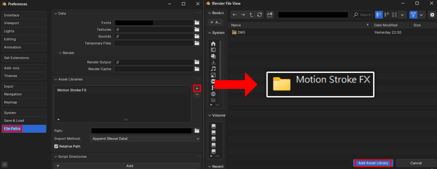 Add Asset Library step 1