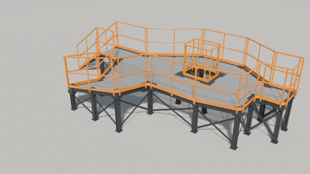 Construction Walkway turntable