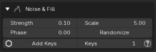 Noise and Fill interface in Super Graph Editor Tools