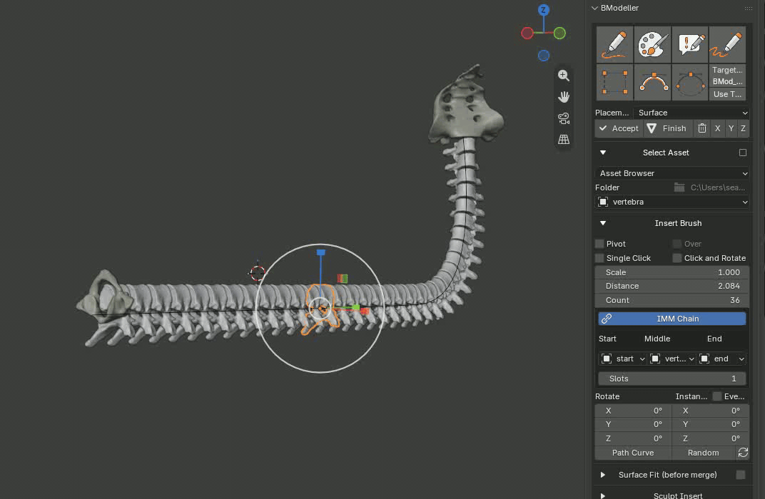 BModeller: IMM Chain slots