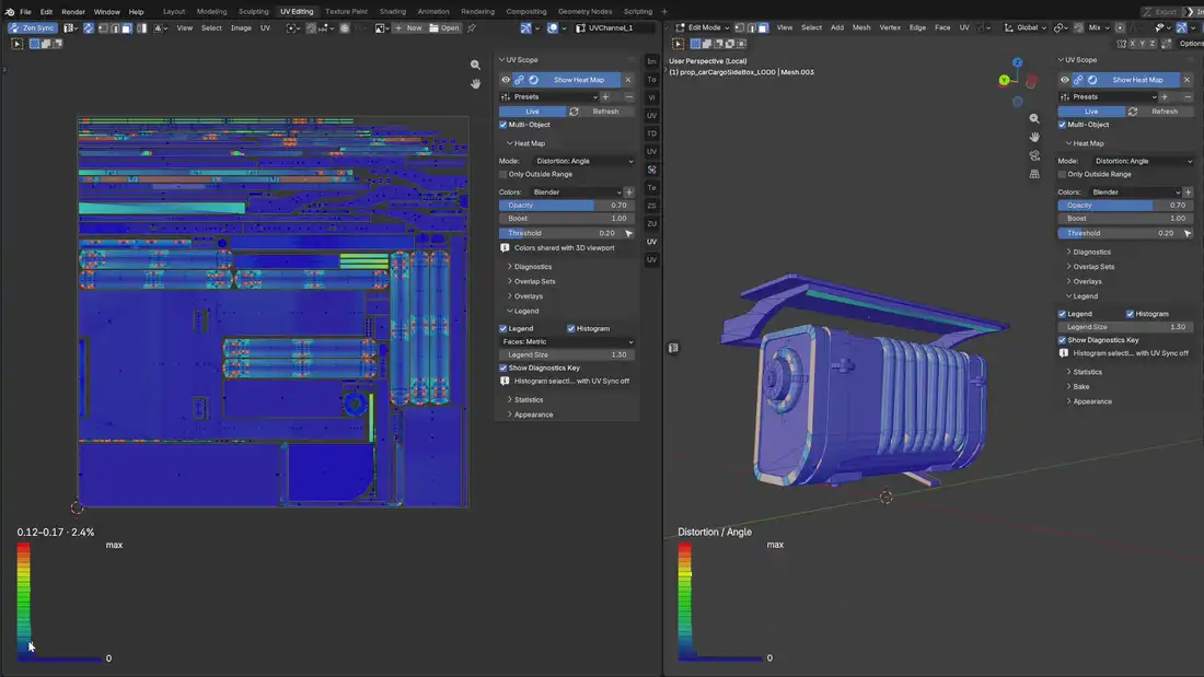 Selecting UV faces from measured values