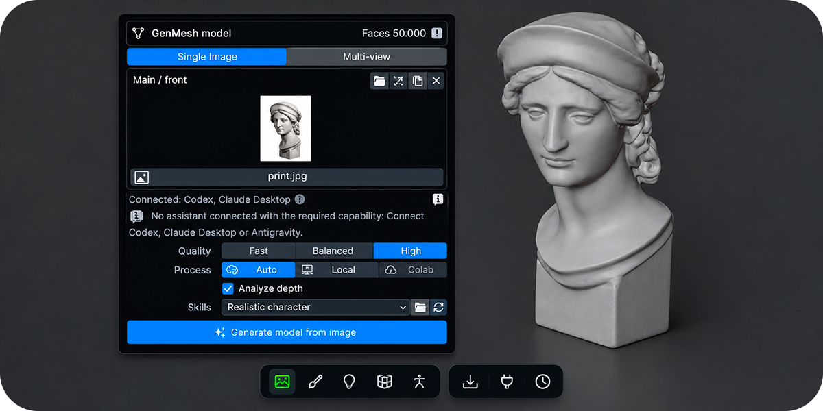 GenMesh image-to-3D generation workflow