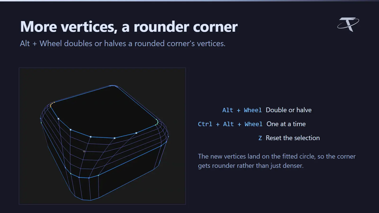 More vertices, a rounder corner