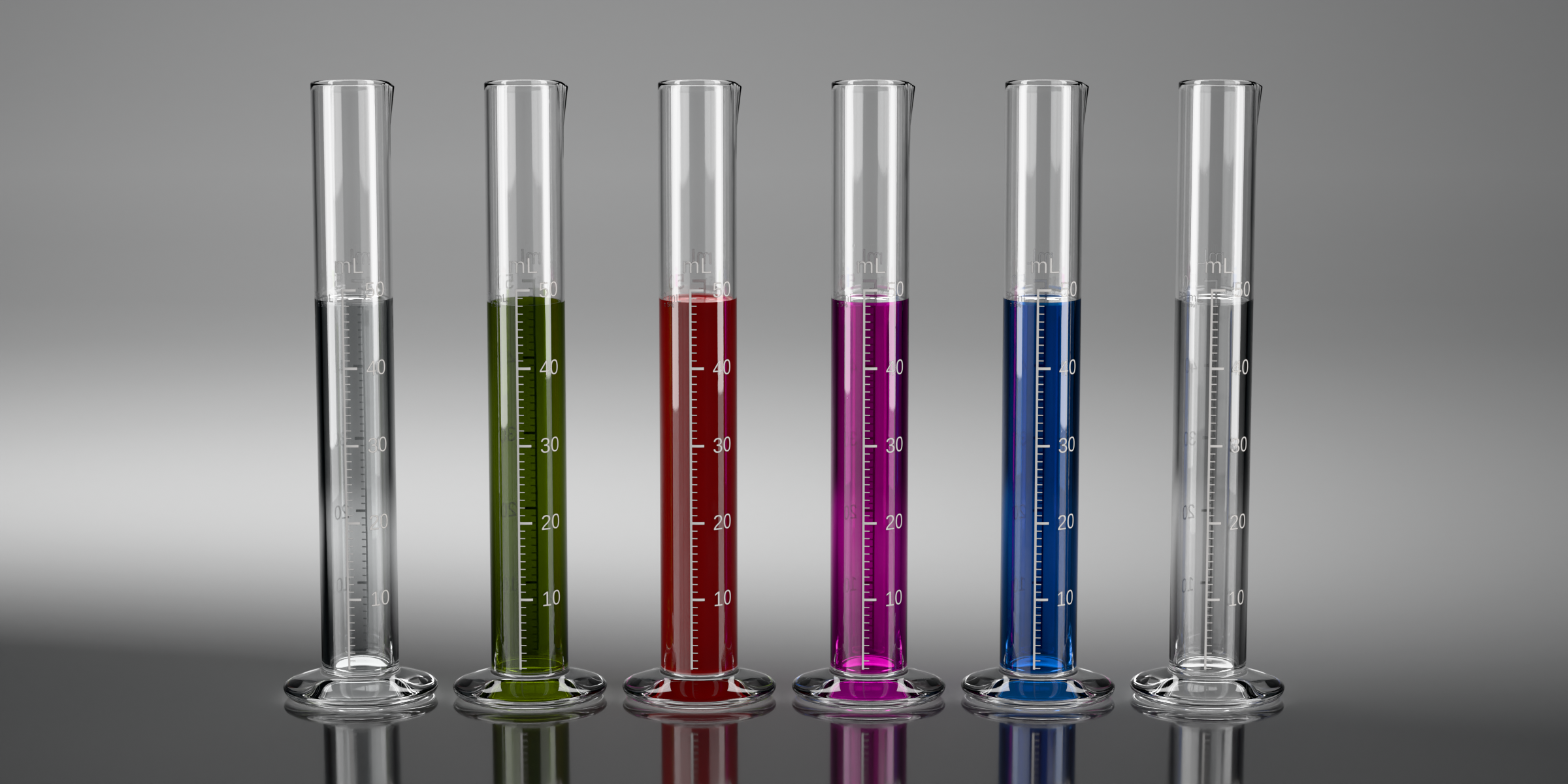 The six liquid presets through one bore, nothing else varying
