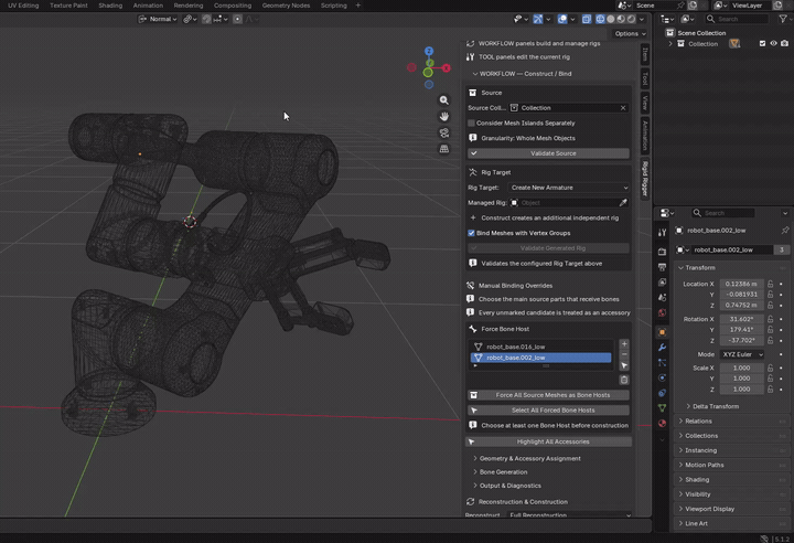 MMRR demonstration: Select Override Object - selection icon