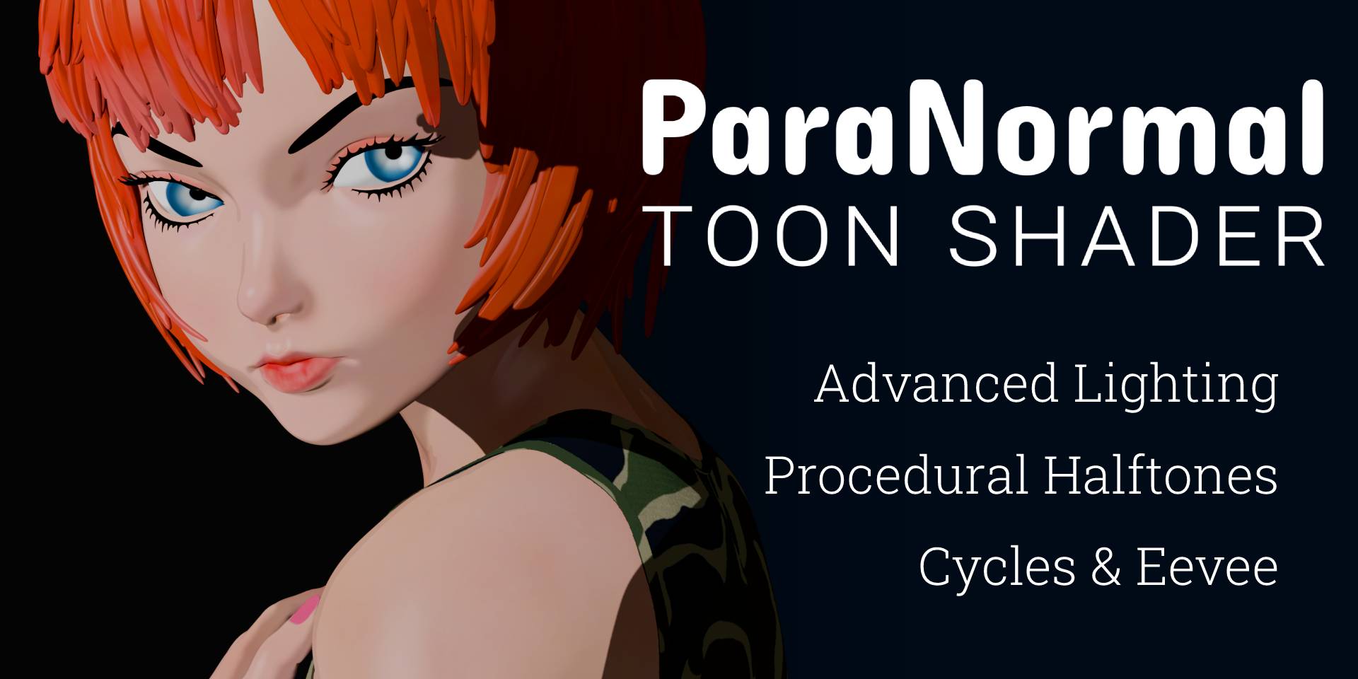 ParaNormal Toon Shader: Advanced Lighting, Procedural Halftones, Cycles & Eevee