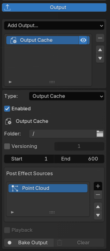 Blender Native Cache UI