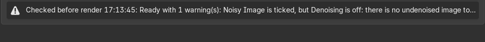 Warning in the check line