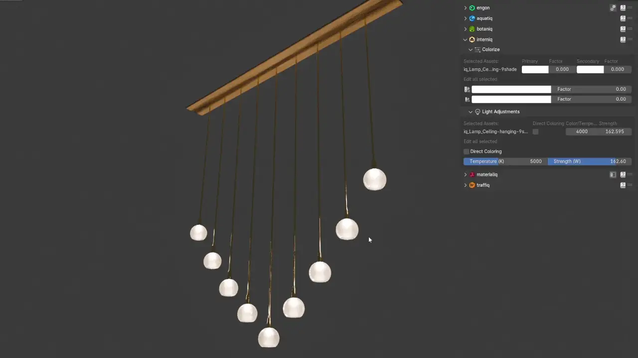 Light adjustments demonstration