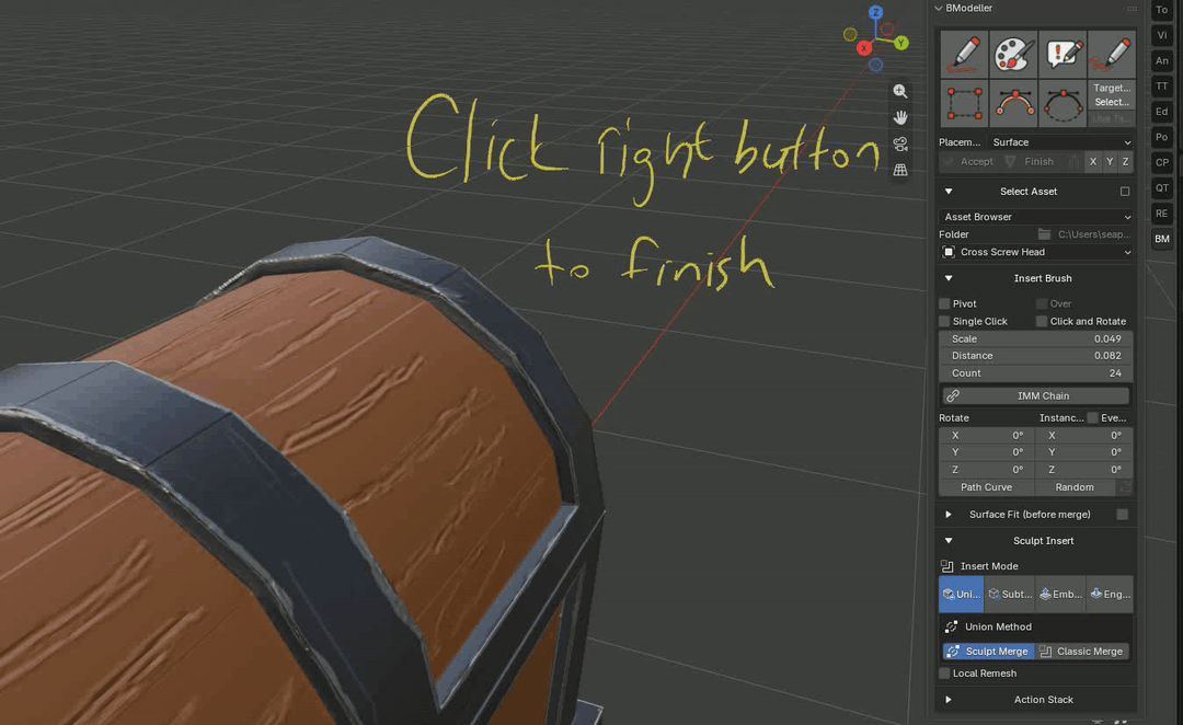 BModeller: Accept, Finish, and merging