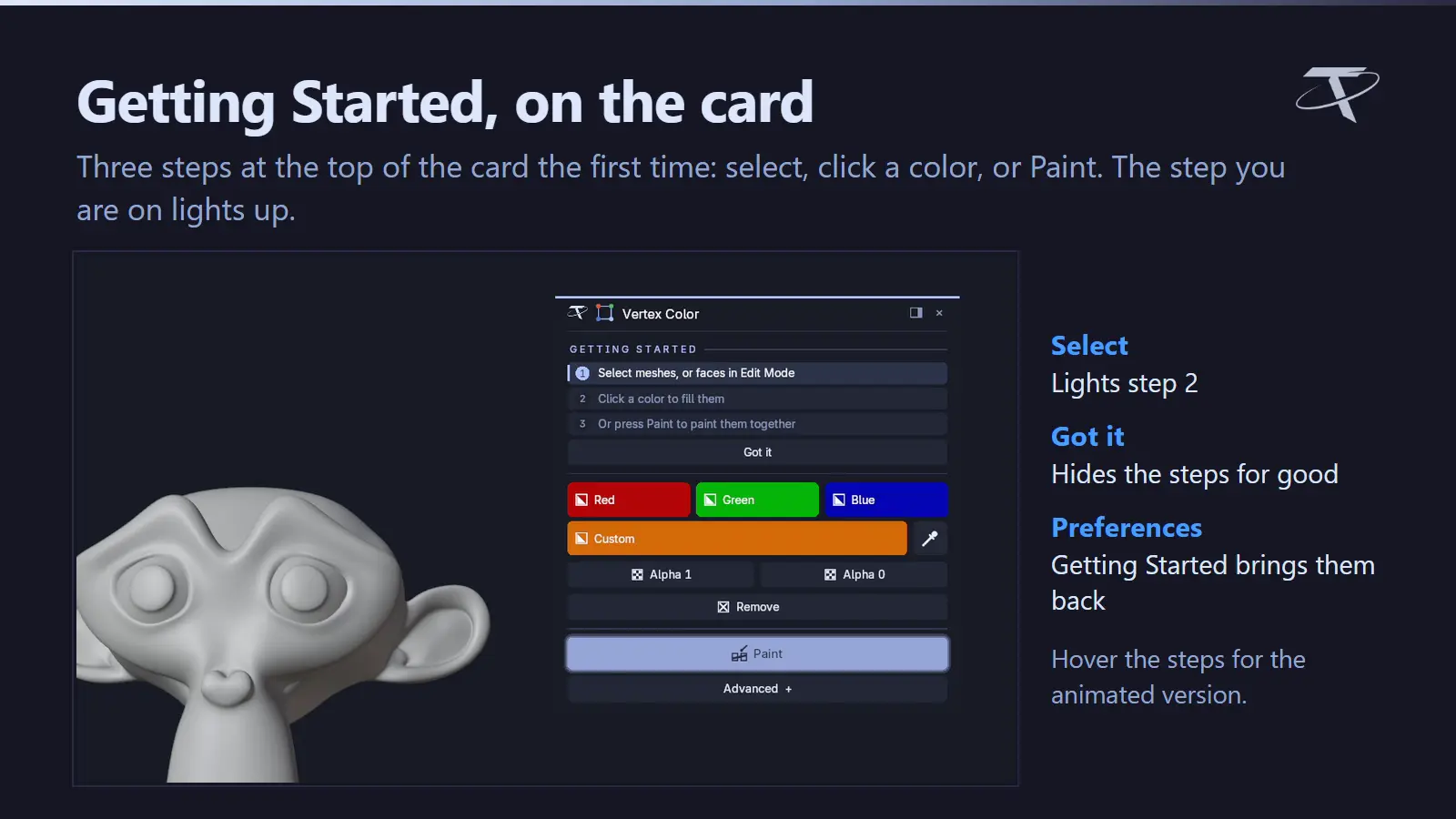 Getting Started on the card