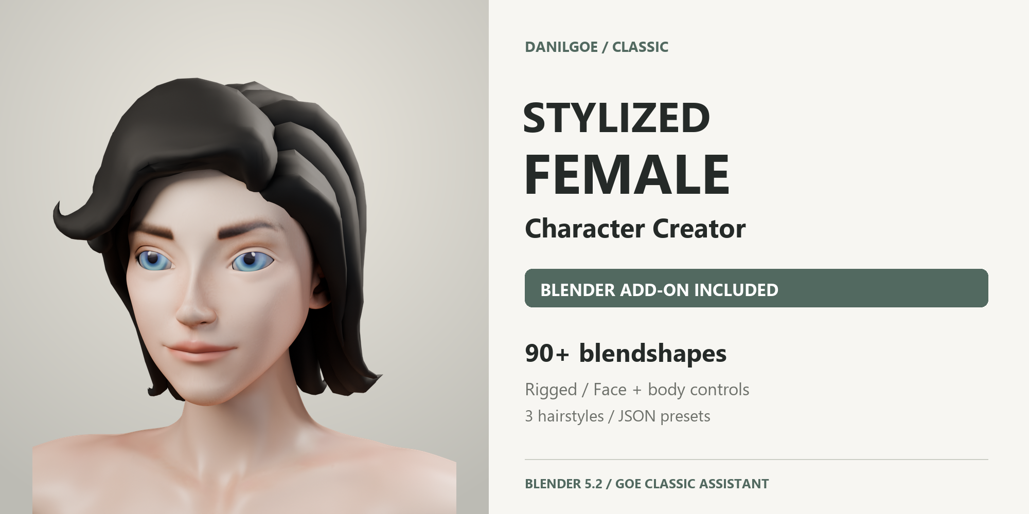 Stylized Female current Cycles portrait