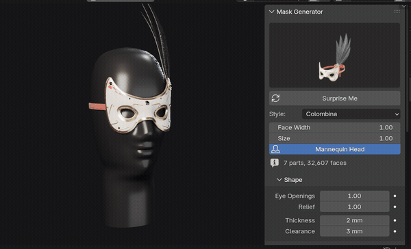 One click, a new mask