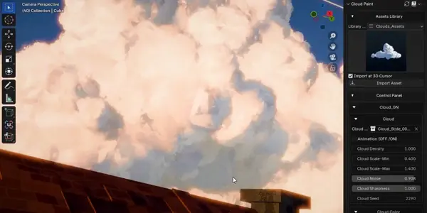 Painterly cloud rendering