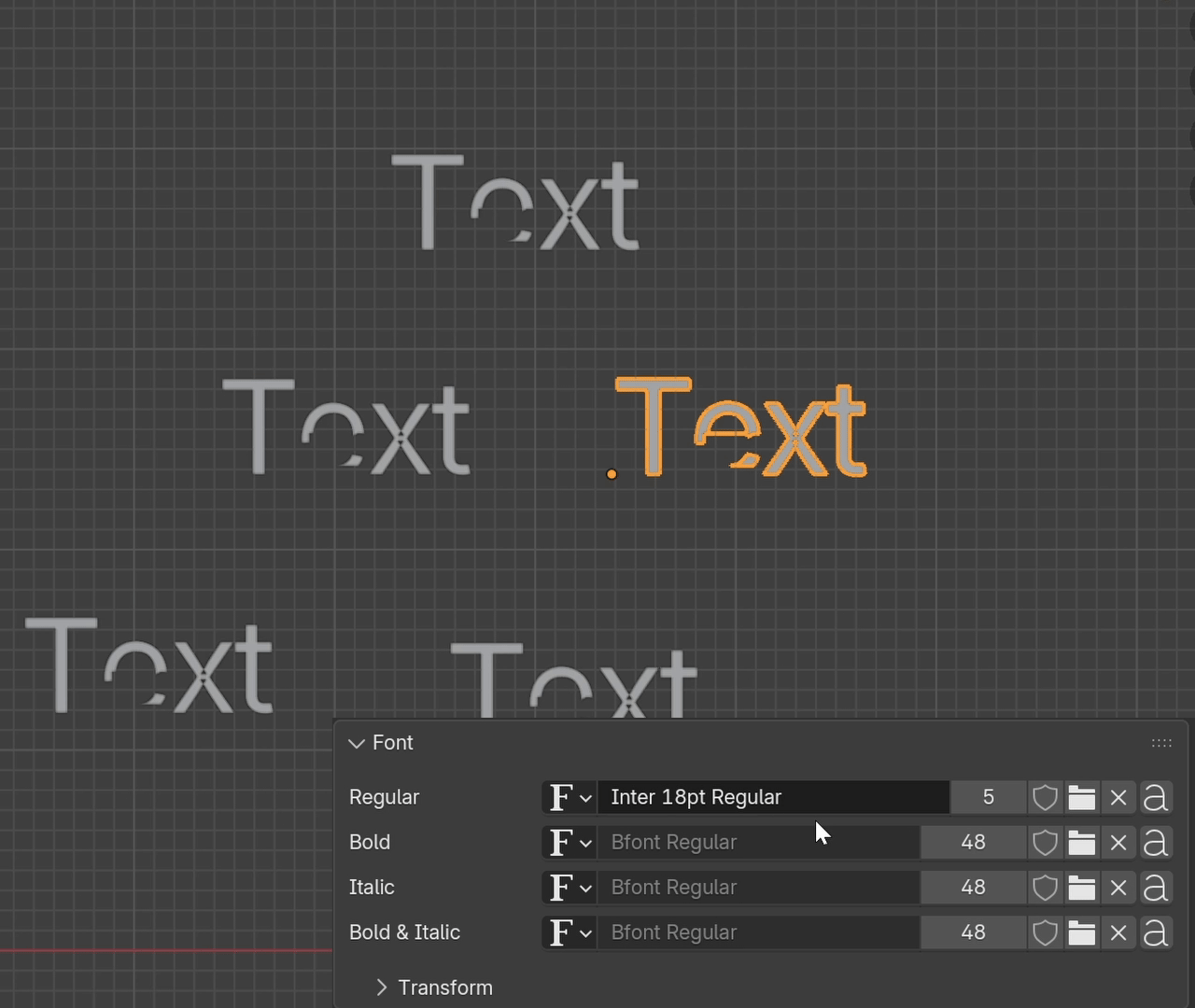Apply fixed font to multiple text objects