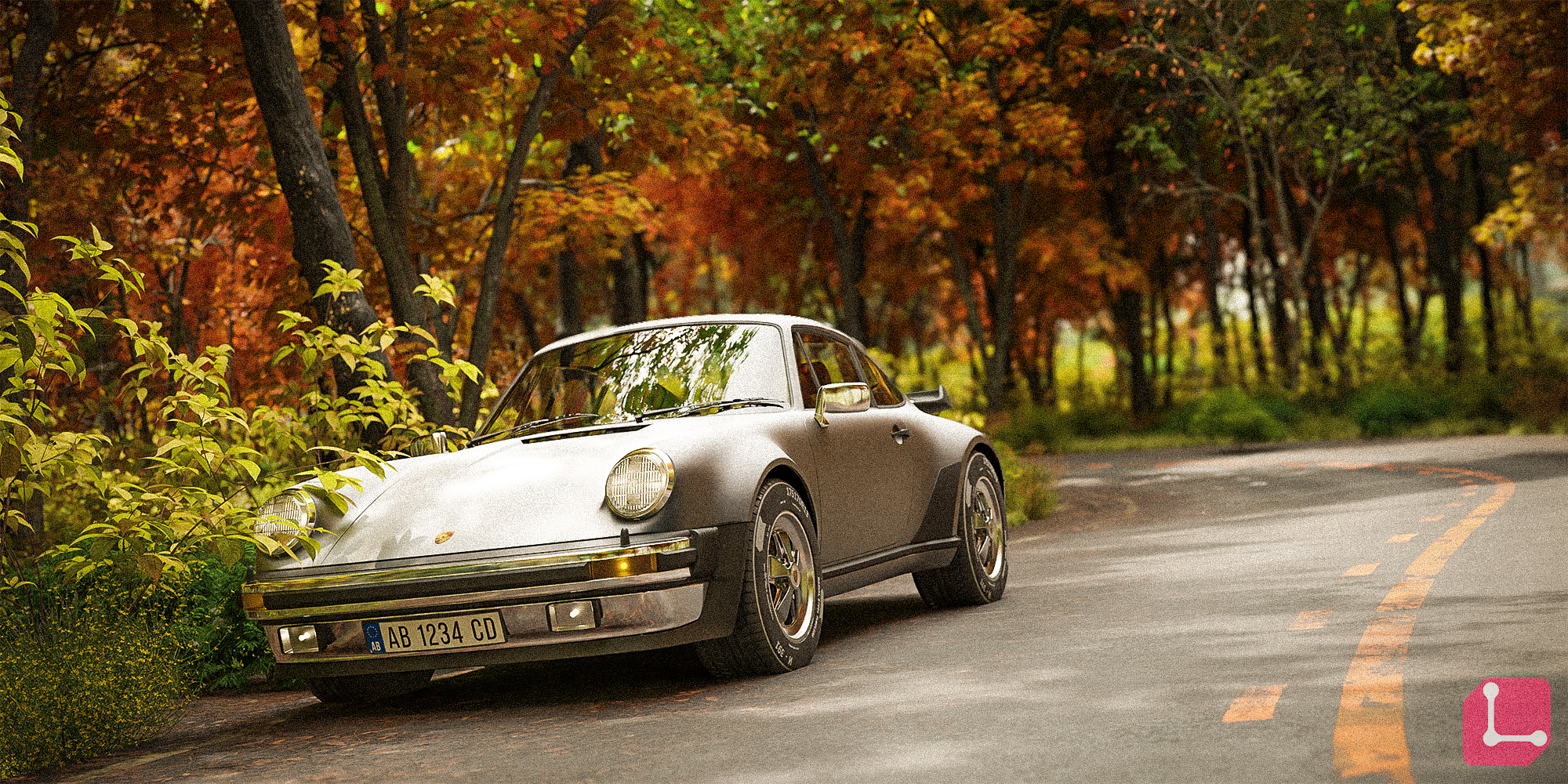 Autumn scene before applying Lazy Realism FX
