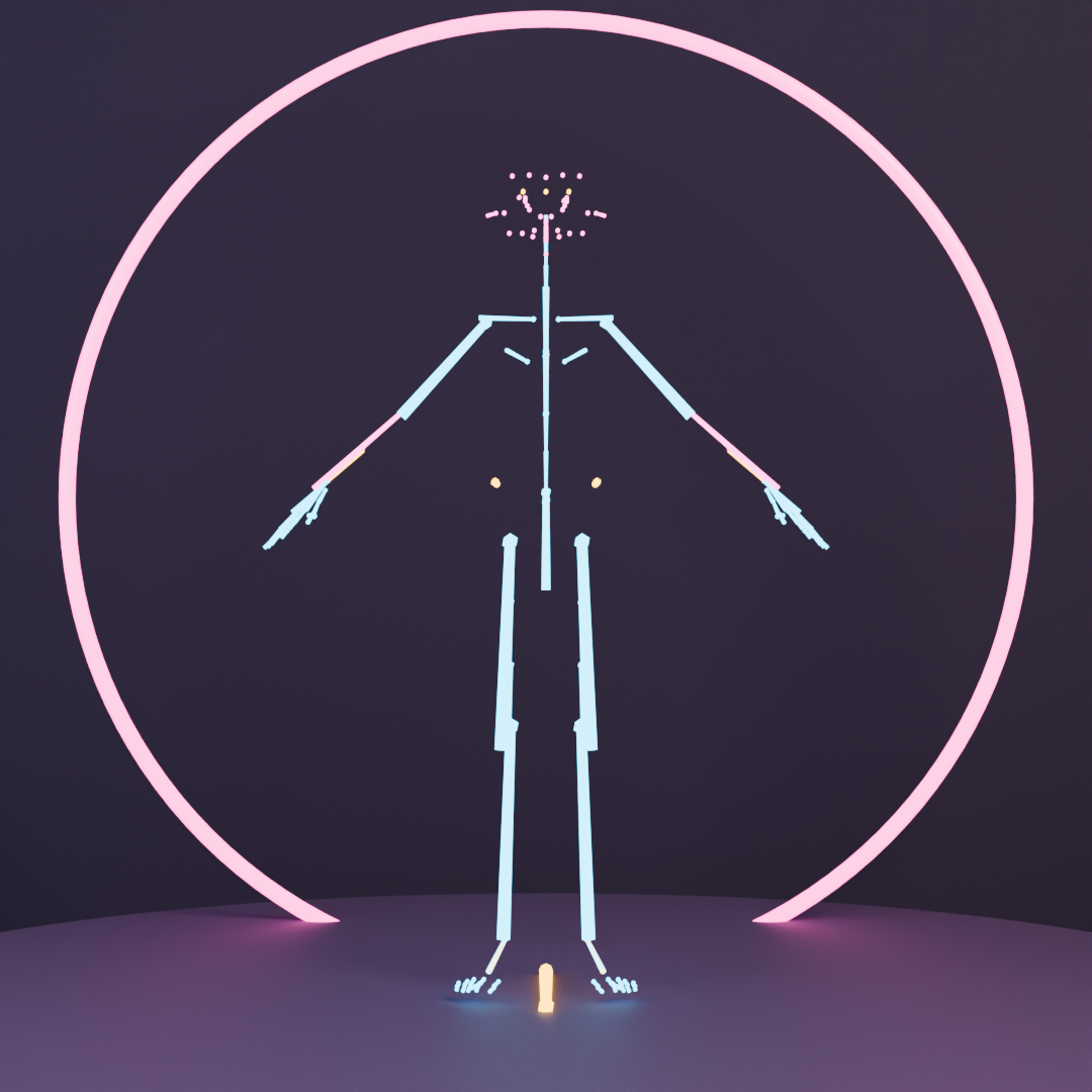 Bianca SFW 153-bone Blender character rig and facial controls