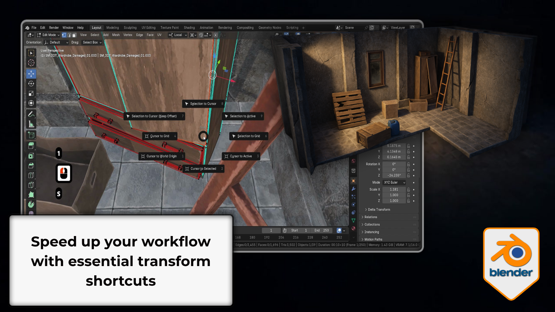 Blender Essentials: Transform and Gizmo Basics - Superhive (formerly ...