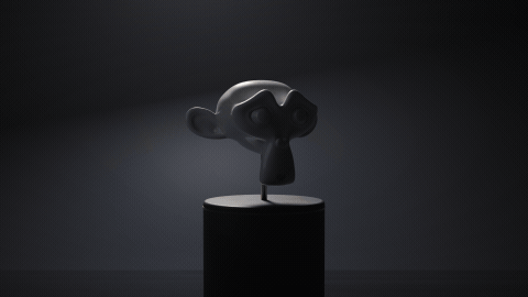 A gobo pattern sweeping over the subject (Cycles)