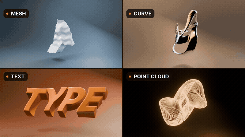 06 Meshes, curves, text and point clouds