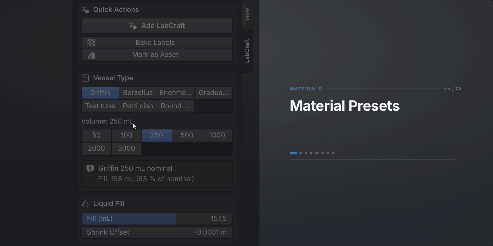 Screen recording: Materials