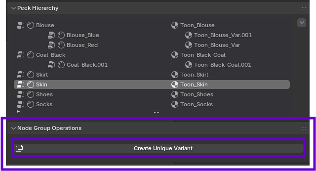 Root Material Selected
