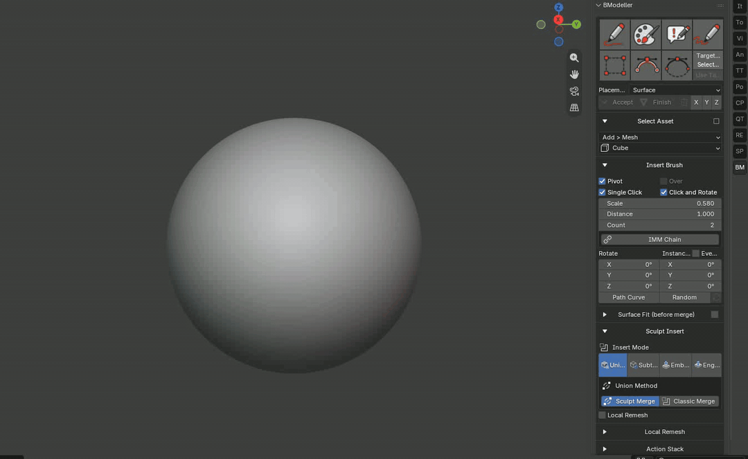 BModeller: Paint brush