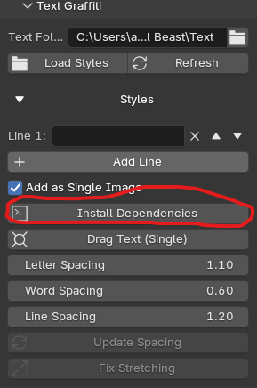 Install Dependencies highlight