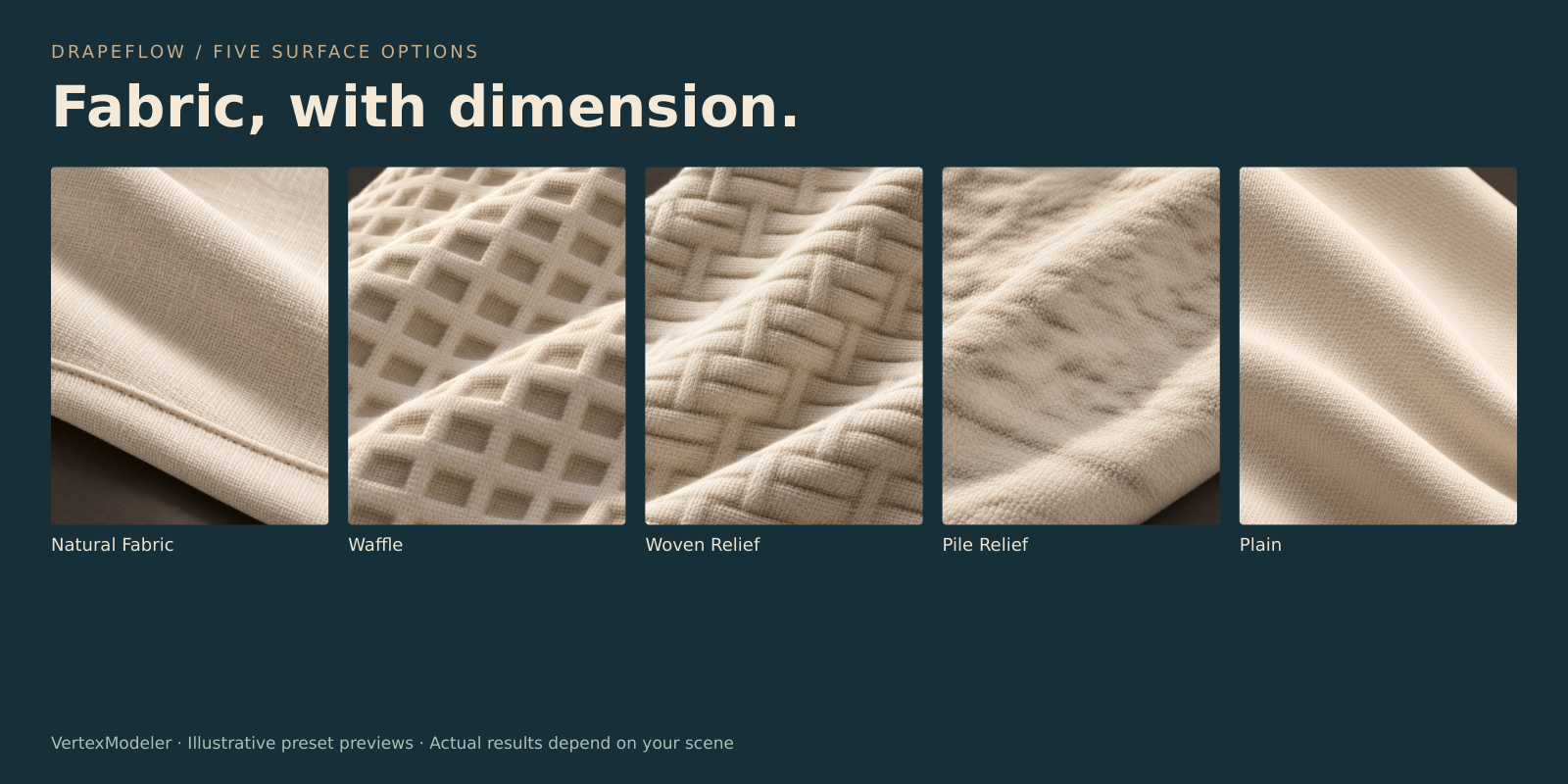 Five geometric surface presets