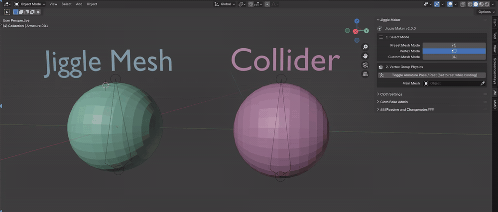 Create collision from vertex group
