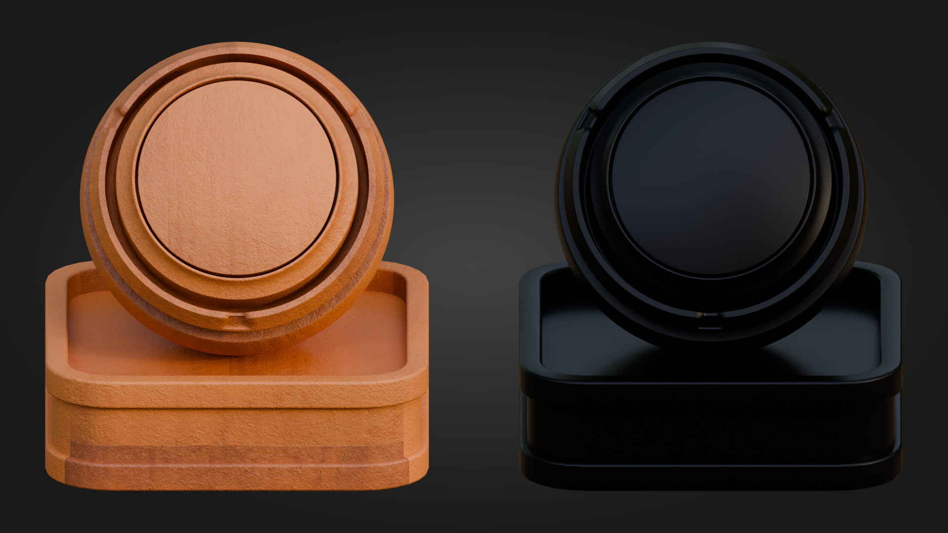 Roof and shiny floor material comparison for the Stylized Medieval Inn Shader Pack.