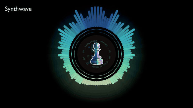 Blendertronika: the Pulse Ring turning with a logo in the middle