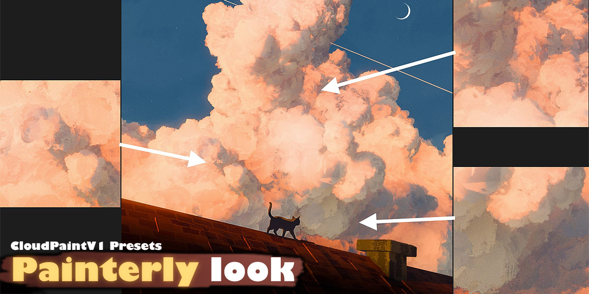 Painterly cloud rendering showcase