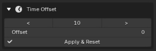Time Offset interface in Super Graph Editor Tools