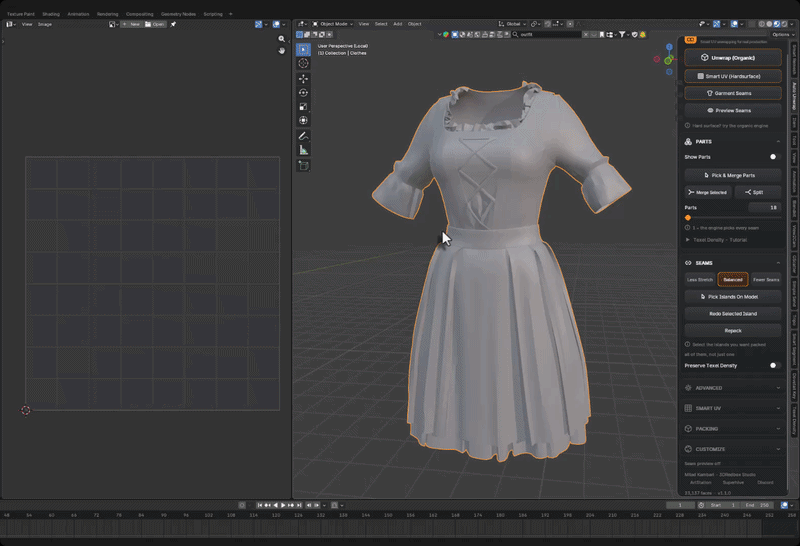 Cloth and outfit unwrapping